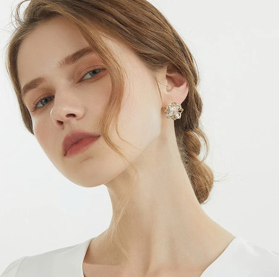 ARETES GIRATORIOS TRÉBOL DE CUATRO HOJAS