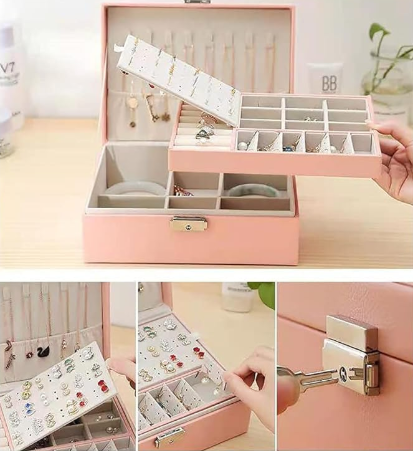 CAJA ORGANIZADORA DE JOYAS CON LLAVE