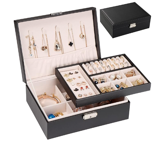 CAJA ORGANIZADORA DE JOYAS CON LLAVE