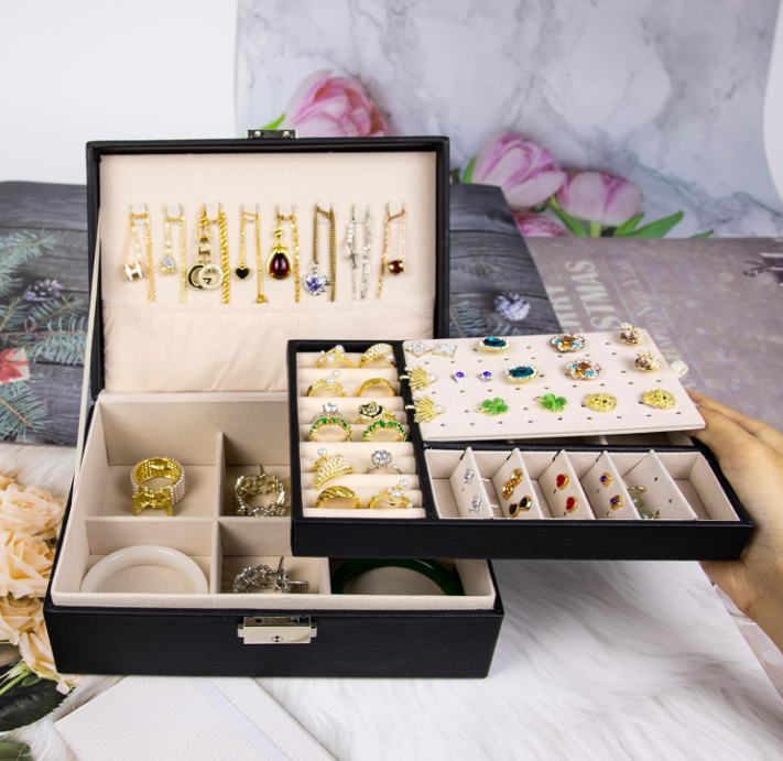 CAJA ORGANIZADORA DE JOYAS CON LLAVE