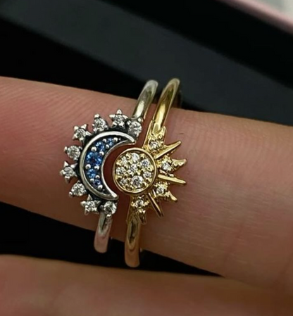 ANILLOS SOL Y LUNA 2 EN 1