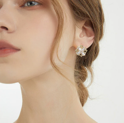 ARETES GIRATORIOS TRÉBOL DE CUATRO HOJAS