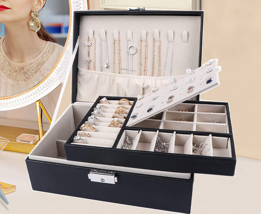 CAJA ORGANIZADORA DE JOYAS CON LLAVE